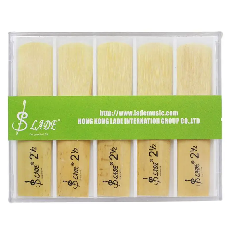 Dropship-10pcs/коробка SLADE Alto bE Саксофон Reeds Bamboo 2-1/2 Sax Reed Strength 2,5 Запчасти и аксессуары для музыкальных инструментов
