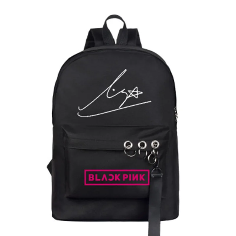 Kpop BlackPink альбом Kill This Love Pink BlackPink JISOO LISA ROSE JENNIE BOOMBAYAH свисток Подпись школьная сумка - Цвет: LISA