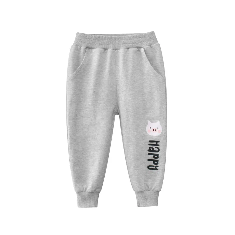 Spring Autumn Cotton Girls Trousers Rabbit Cartoon Kids Sport Long Pants HK508