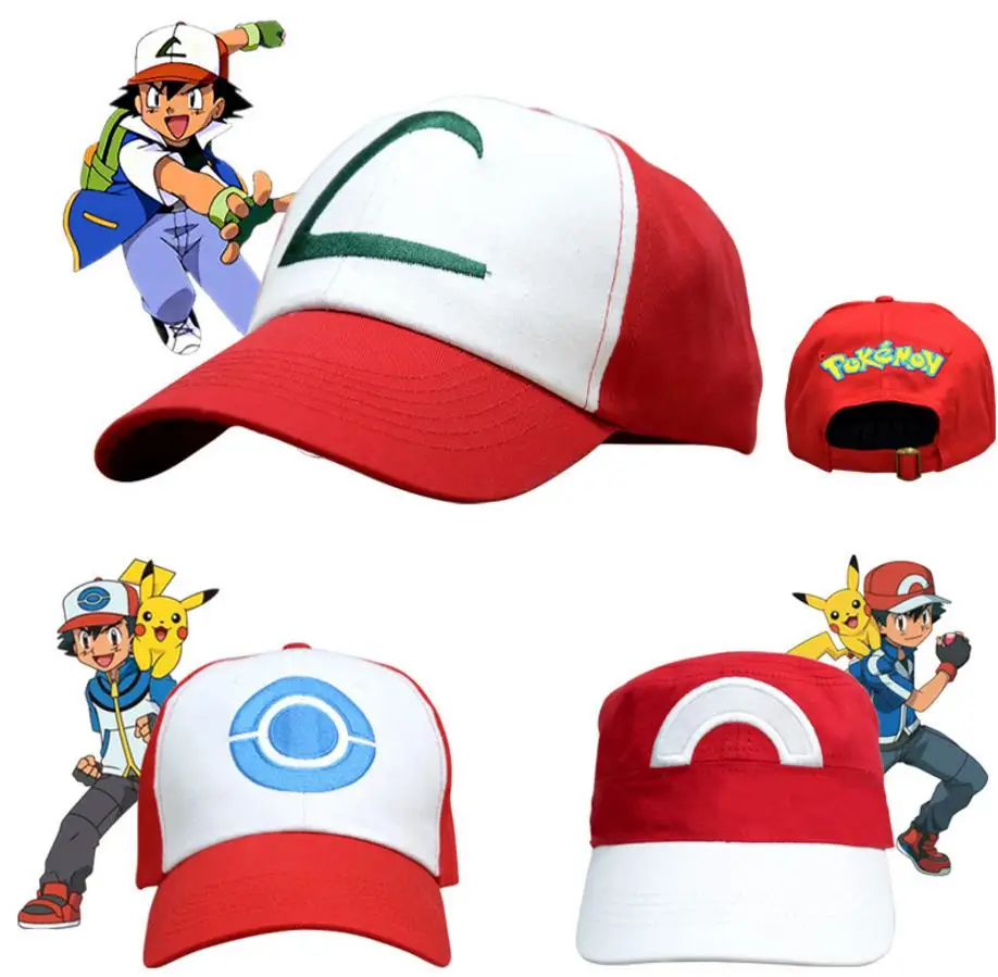 

Anime Pocket Monster Cosplay Costumes Hats Pokemon Cap Ash Ketchum