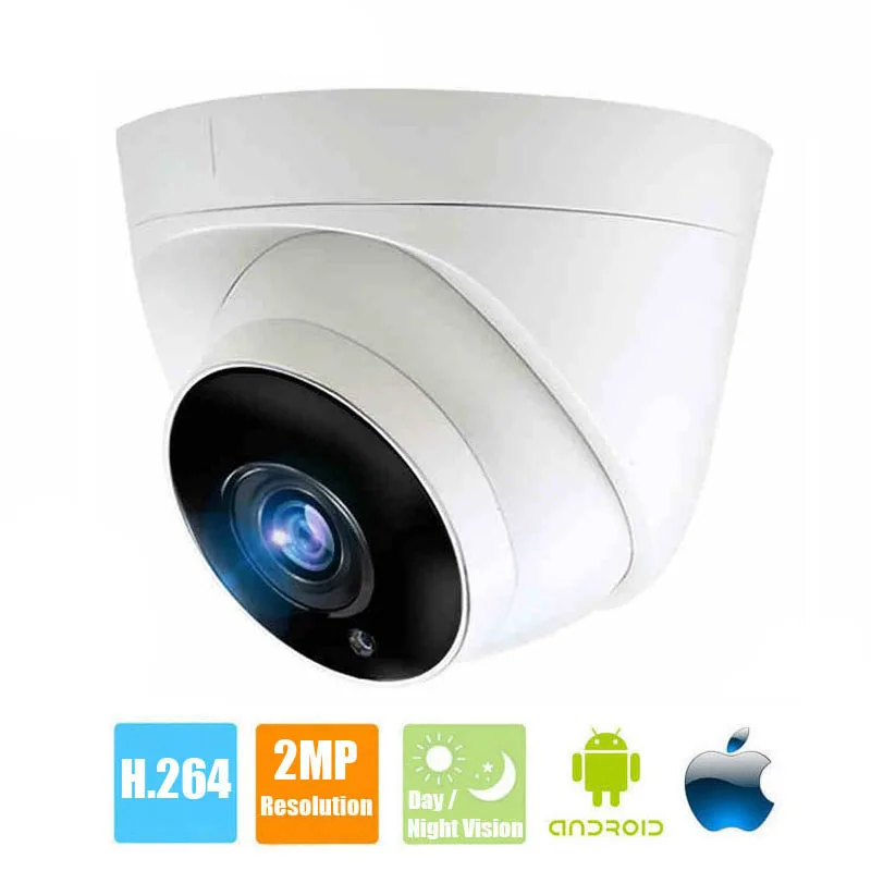 HD POE IP Camera 2MP 1080P Indoor Dome Cam 3.6mm 4MP CCTV Security Network Onvif P2P Android iPhone Free APP View | Безопасность и