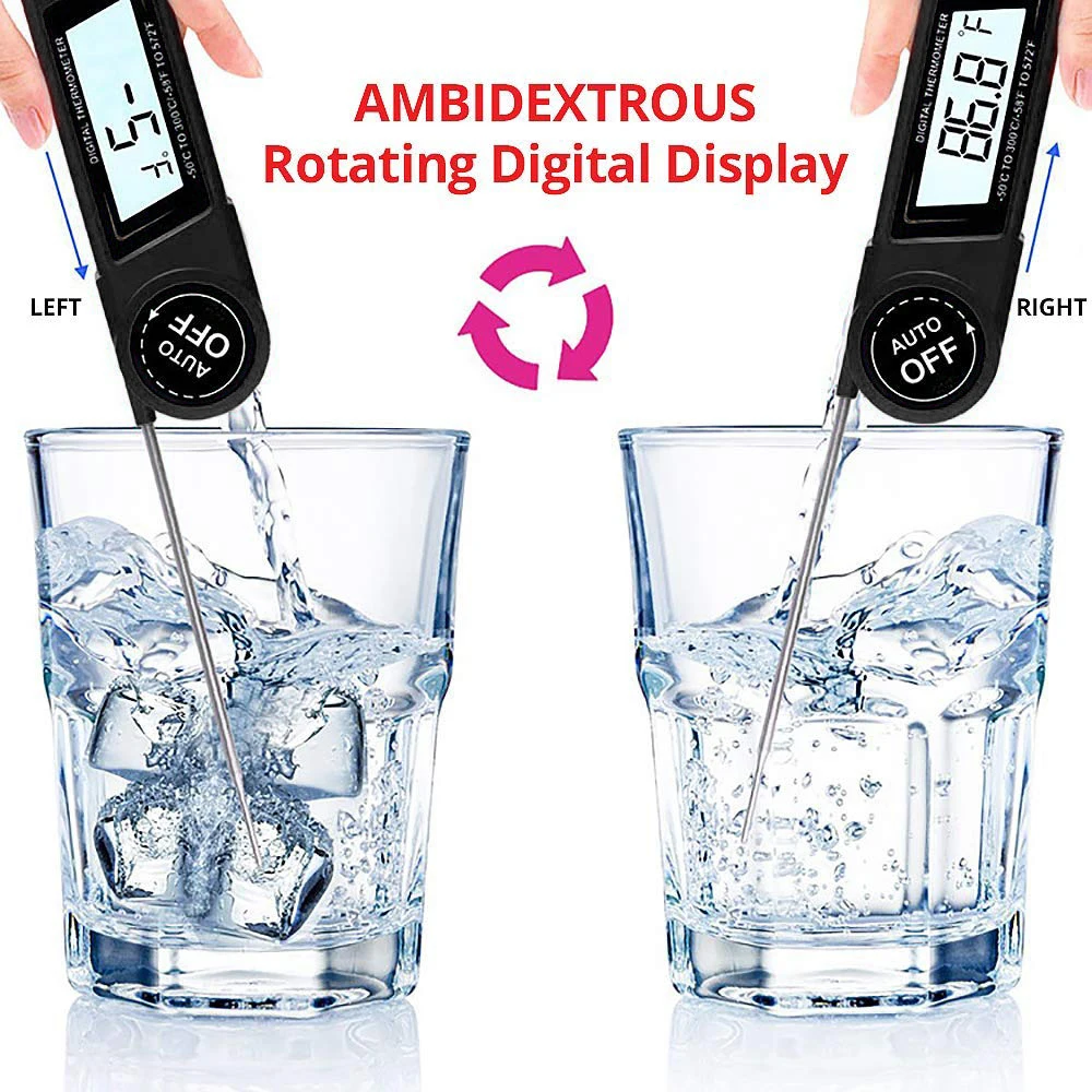 digital thermometer Waterproof Digital Instant Read Meat Thermometer Voice Report for Kitchen Cooking Oil Food BBQ Grill