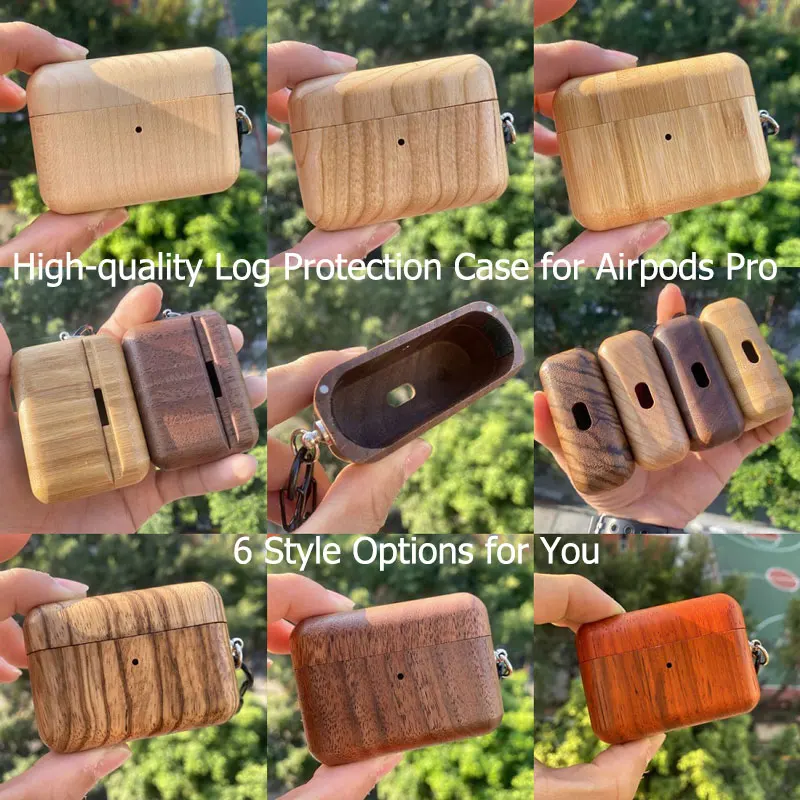 Чехол для Airpods Pro защитный деревянный чехол гарнитуры 3 с светильник кой 6