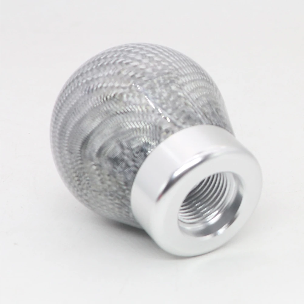 Прочный Стильный универсальный захват с 3 адаптерами сменная ручка переключения передач автоматический круглый шаровой рычаг часть салона автомобиля из углеродного волокна