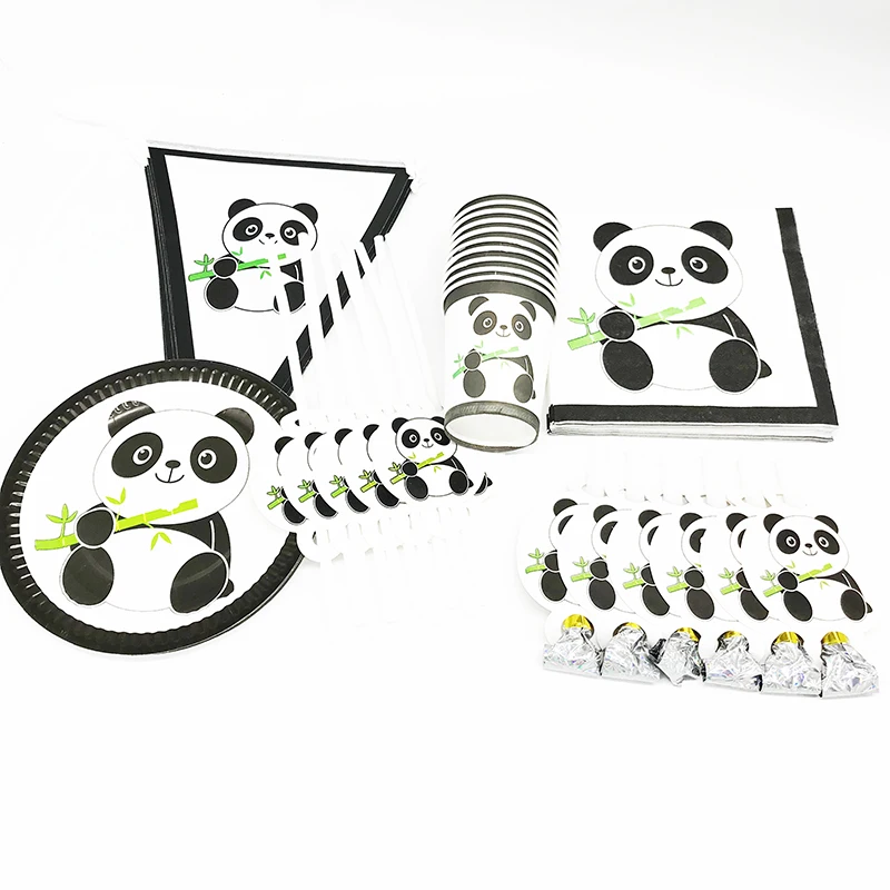72 шт. панда вечерние украшения Одноразовые Салфетки Для стаканчиков panda набор