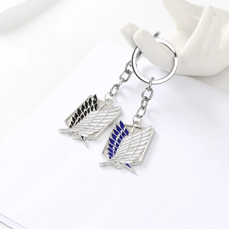 

Investigation Corps Logo Keychain 2019 New Alloy Silver Gold Anime Jewelry Bag Accessories Cartoon Toy Attacking Giant