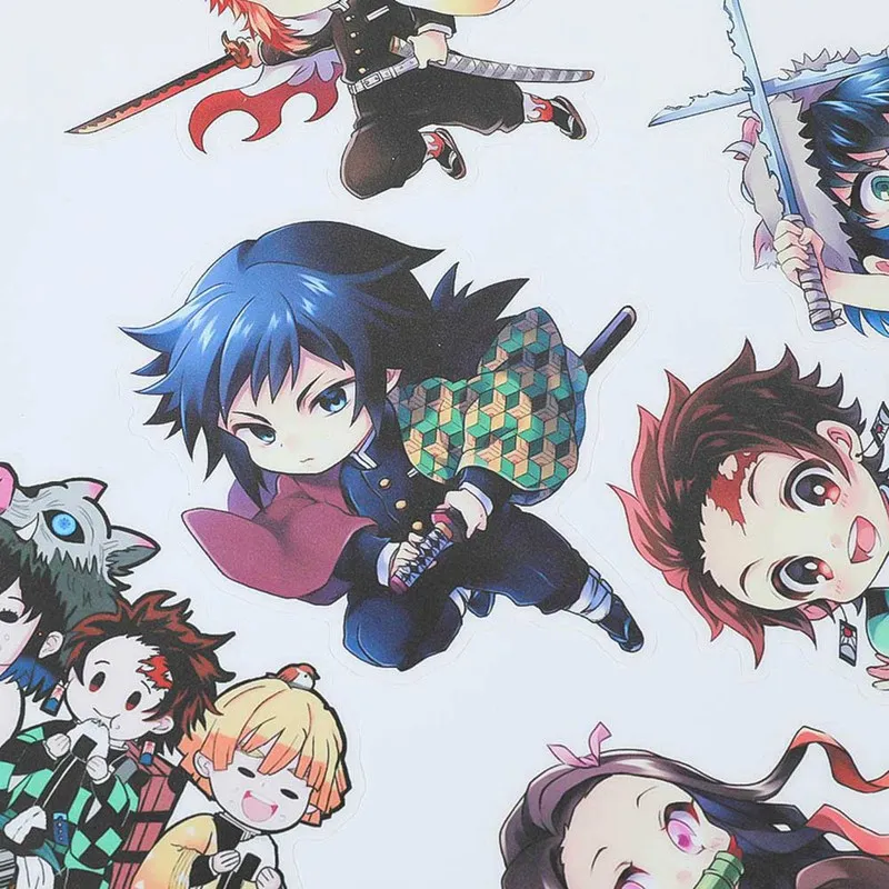 Аниме наклейка s Demon Slayer Kimetsu No Yaiba аниме наклейка s ПВХ граффити наклейка s чемодан багаж гитара автомобиль