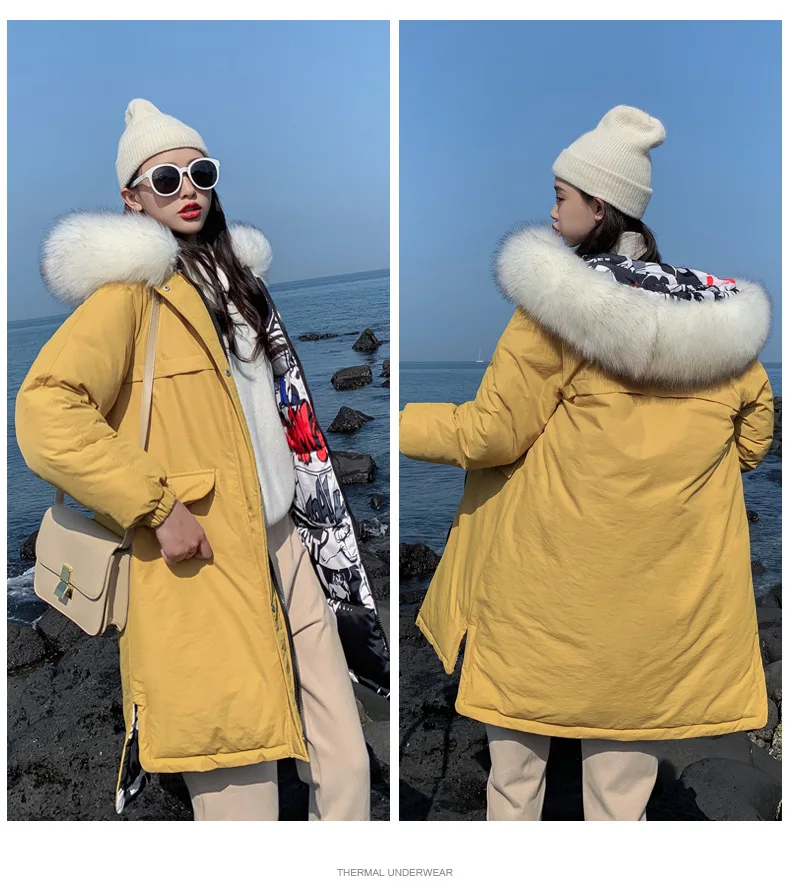 Хлопковая стеганая куртка, стиль, всесезонное плотное Женское пальто, Двусторонний пуховик, хлопок, корейский стиль, зимнее хлопковое пальто для женщин