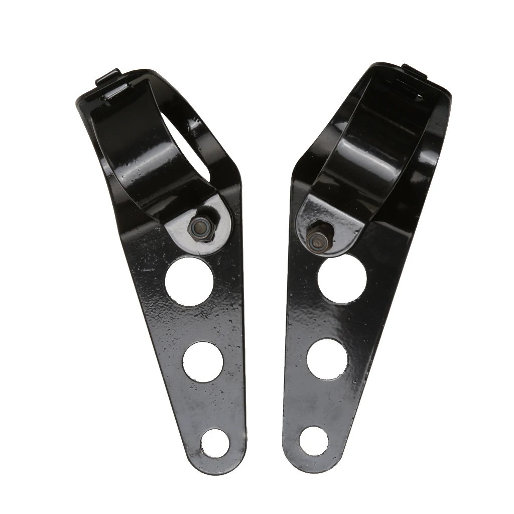 Motorcycle Flat Black Head Light Bracket Mount Cafe Racer Ear 31mm-43mm Fit for Honda Kawasaki Suzuki Yamaha