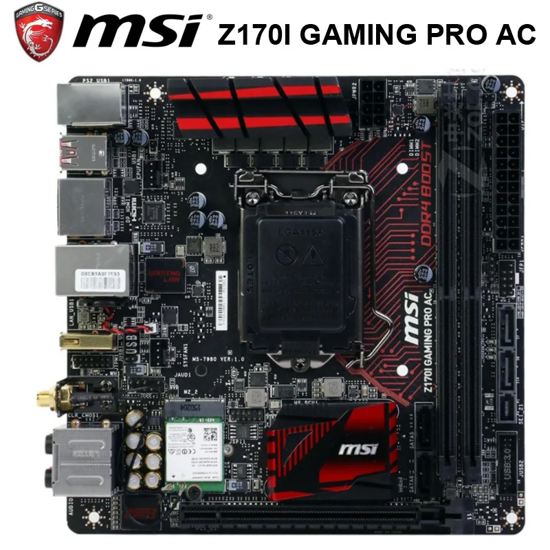 Материнская плата LGA 1151 MSI Z170I GAMING PRO материнская переменного тока DDR4 32 Гб Intel Z170 Core