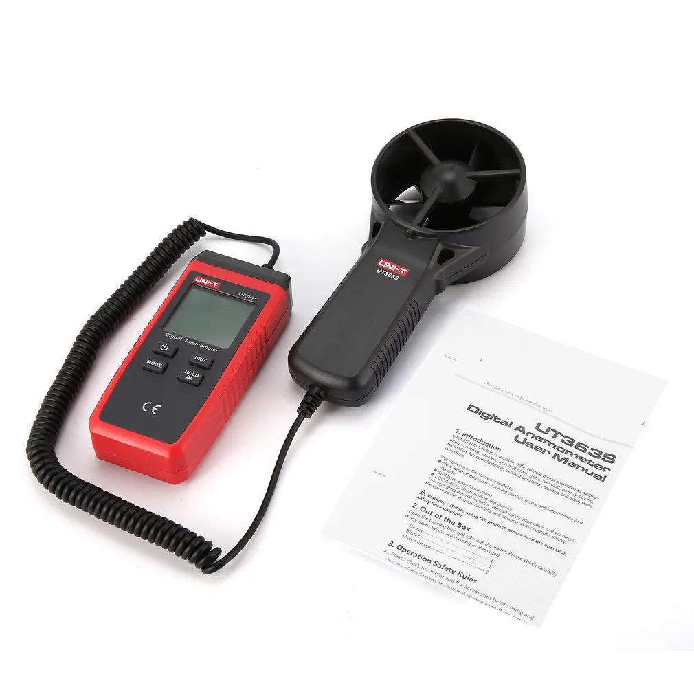 

UNI-T UT363S Digital Anemometer Thermometer Wind Air Speed Gauge Meter Windmeter Temperature Tester Poratable Split Type Sale