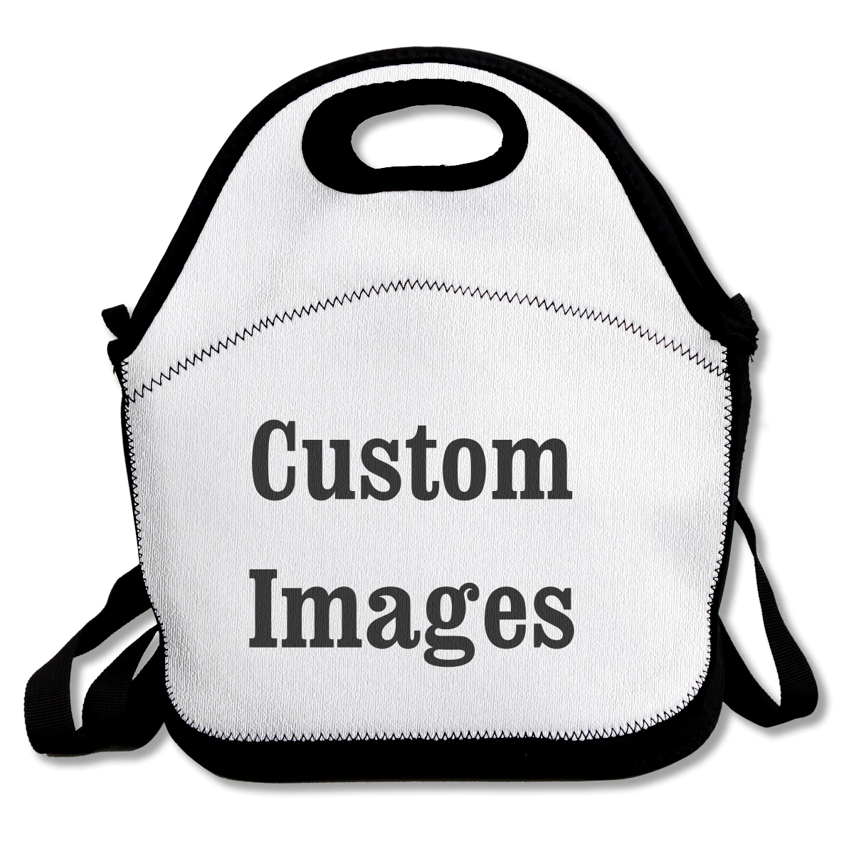 Bolsa de Almoço com Alça Bolsa de Comida Crianças Personalizar Nome Imagem Estudantes Escola Meninos Meninas Selvagem Burro Bolsa Seu