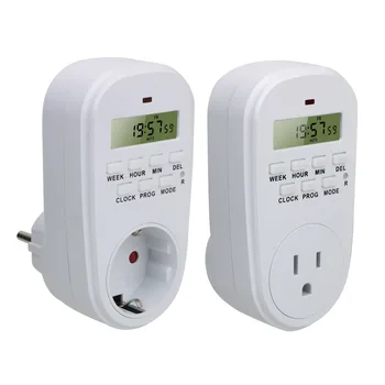 

NICEYARD Adjustable Programmable Setting Clock On/ Off Time Digital Timer EU /US Plug Switch Energy Saving Smart Power Socket