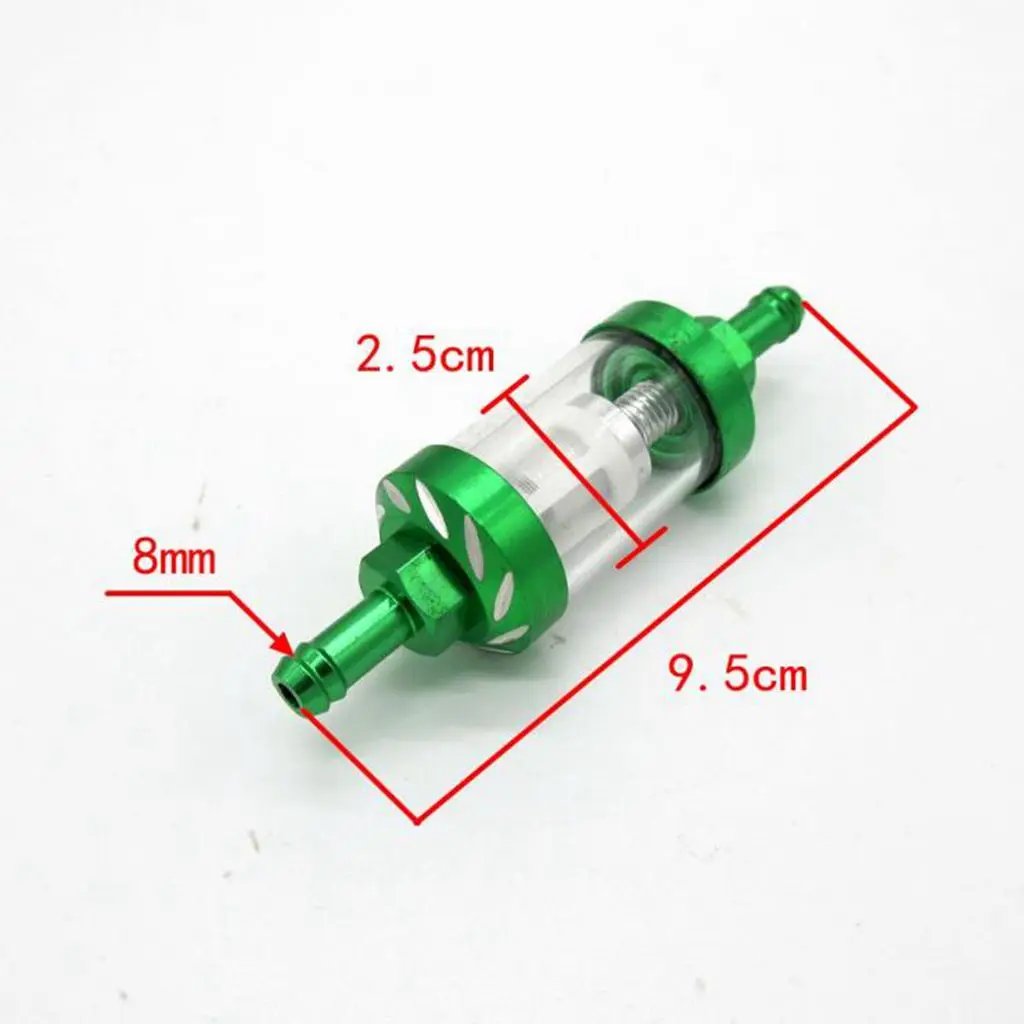 Универсальный 5/16 '8 мм зеленый многоразовый моющийся встраиваемый топливный фильтр Мотоцикл ATV велосипед от 50cc, 70cc, 110cc, 125cc, 140cc, 160cc