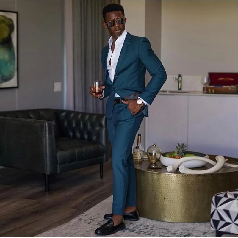 Description Picture 3 of itemWinter British Style Men Suits Custom Made Groom Tuxedos One Button Wedding Tailored Party Business costume homme de luxe