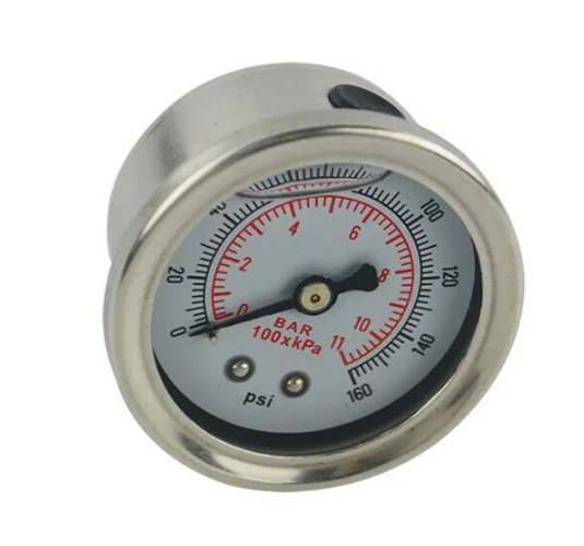 Маленький манометр для масла 0 160 psi универсальный 1/8 NPT и топлива жидкий