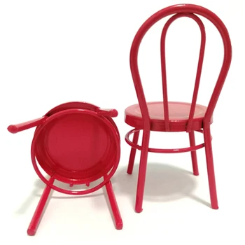 

Dollhouse Miniature 1:12 Iron Chair Model For Blyth BJD Dolls House Furniture For Dolls Mini Chair Toys For Children