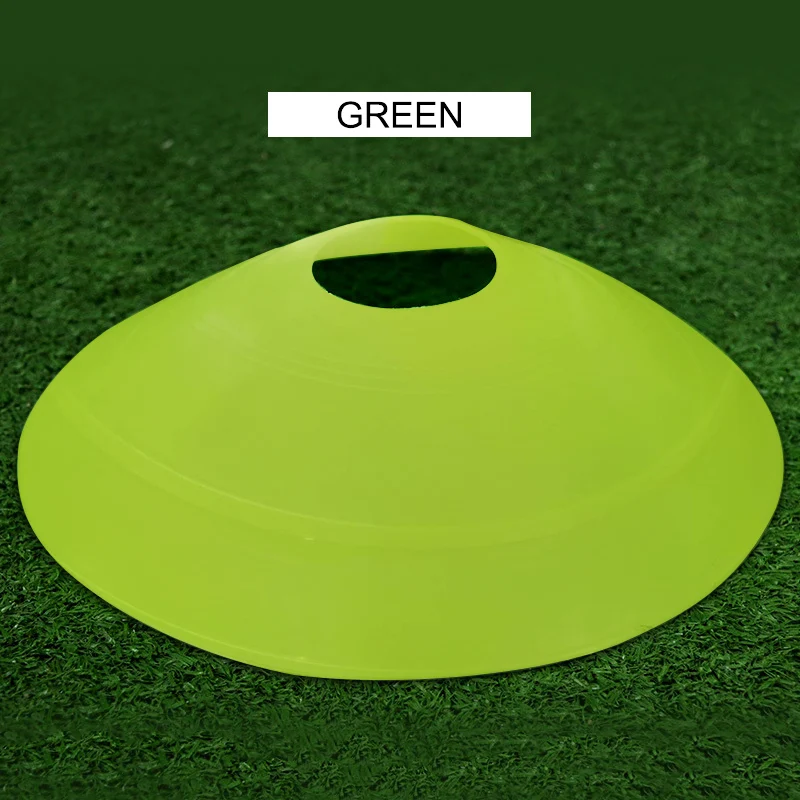 Green 10 шт. футбольный тренировочный Знак Плоский устойчивый к давлению конусы Маркер Диски барьер аксессуары XD88 - Цвет: Green