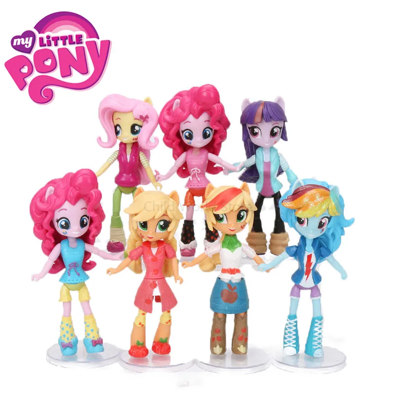 7 шт. игрушки My Little Pony Friendship Is Magic Набор фигурок Пинки Пай редкость закат мерцание