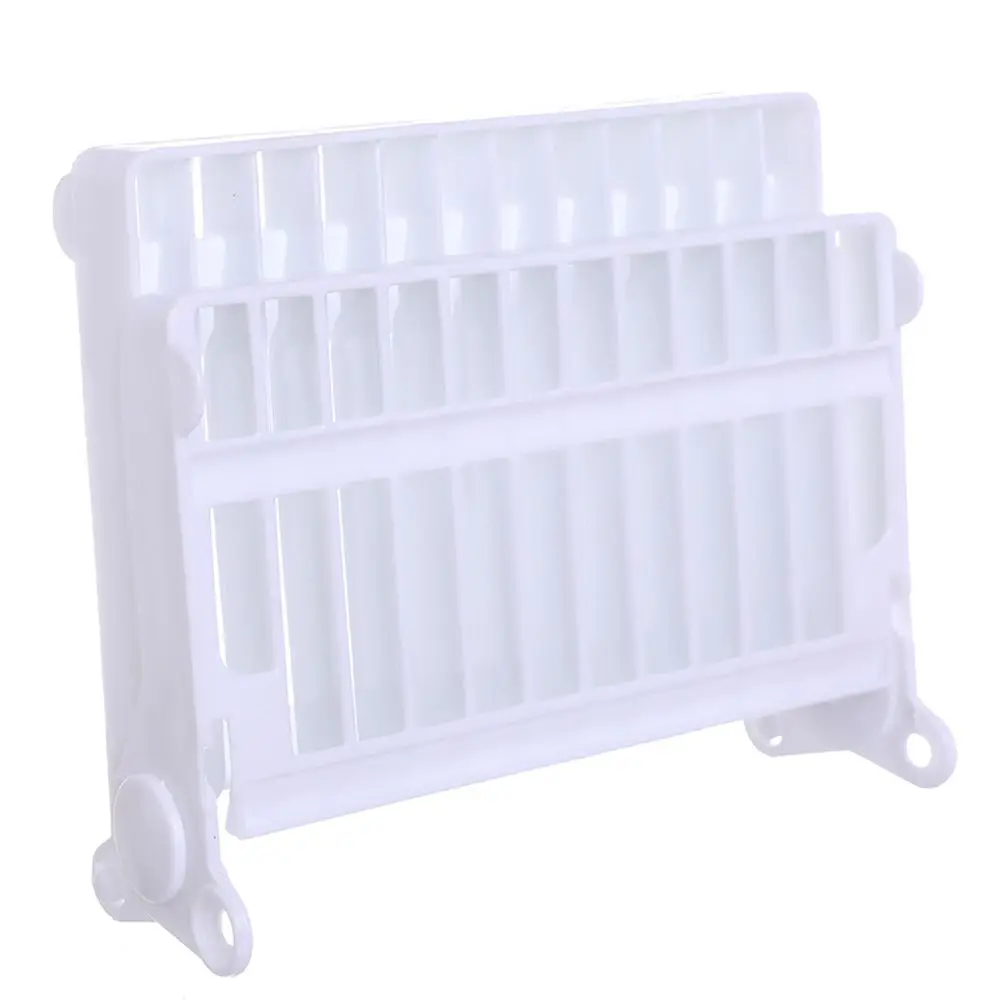 Plastic Folding Dish Drying Rack Storage Holder Plate Drainer Rack Organizer Collection Shelf Accessories Kitchen Tools - Цвет: white