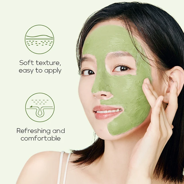 Alternative view of 5pcs Green Tea Mud Mask Daub Mask Portable Travel Natural Plants Oil-Control Deep Cleansing Tender Smooth Skin Care