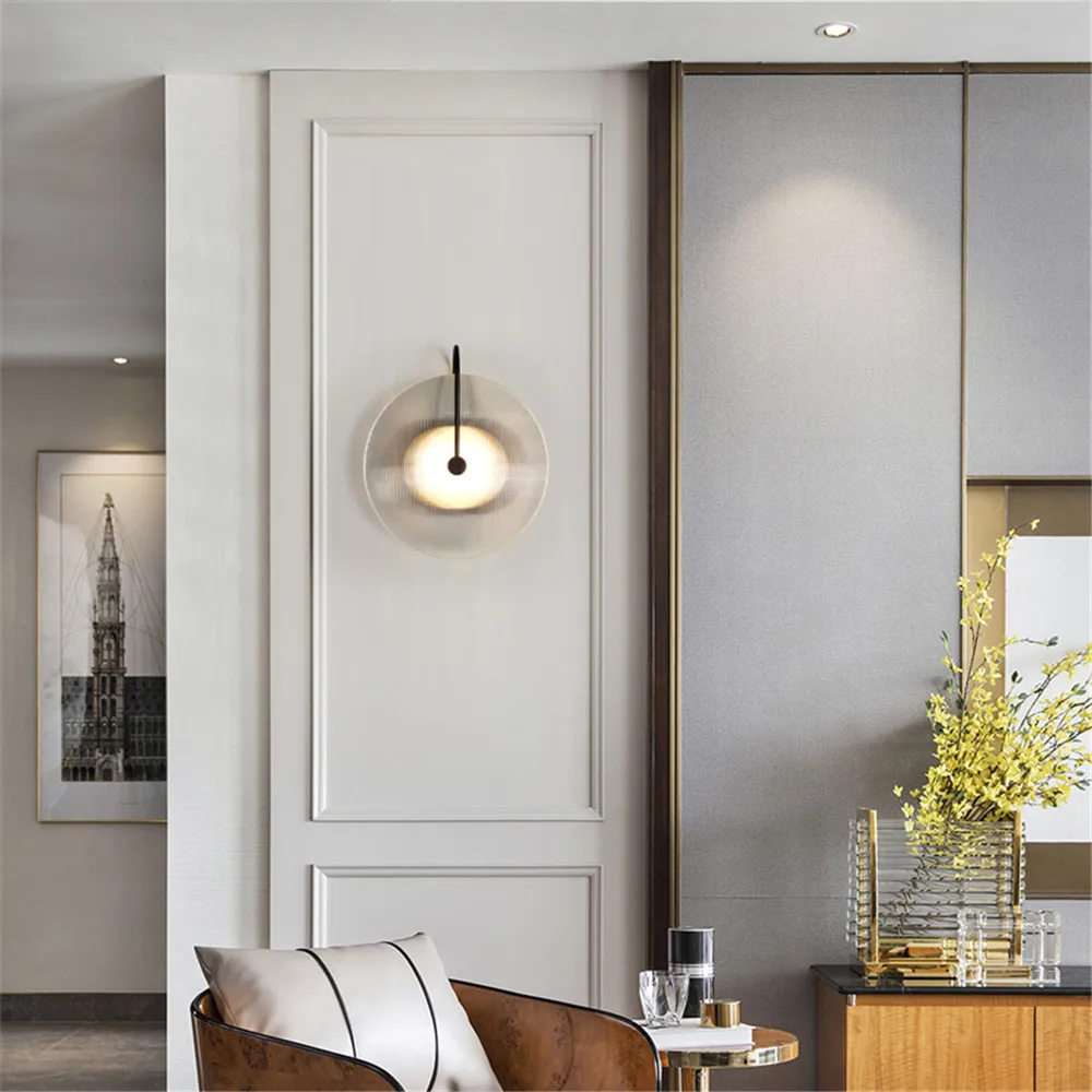 Nordic Design Modern LED Wall Lamp Loft Decor Sconce Wall Lights Iron Glass Bedroom Bedside Wall Light Home Lighting Luminaire (7)