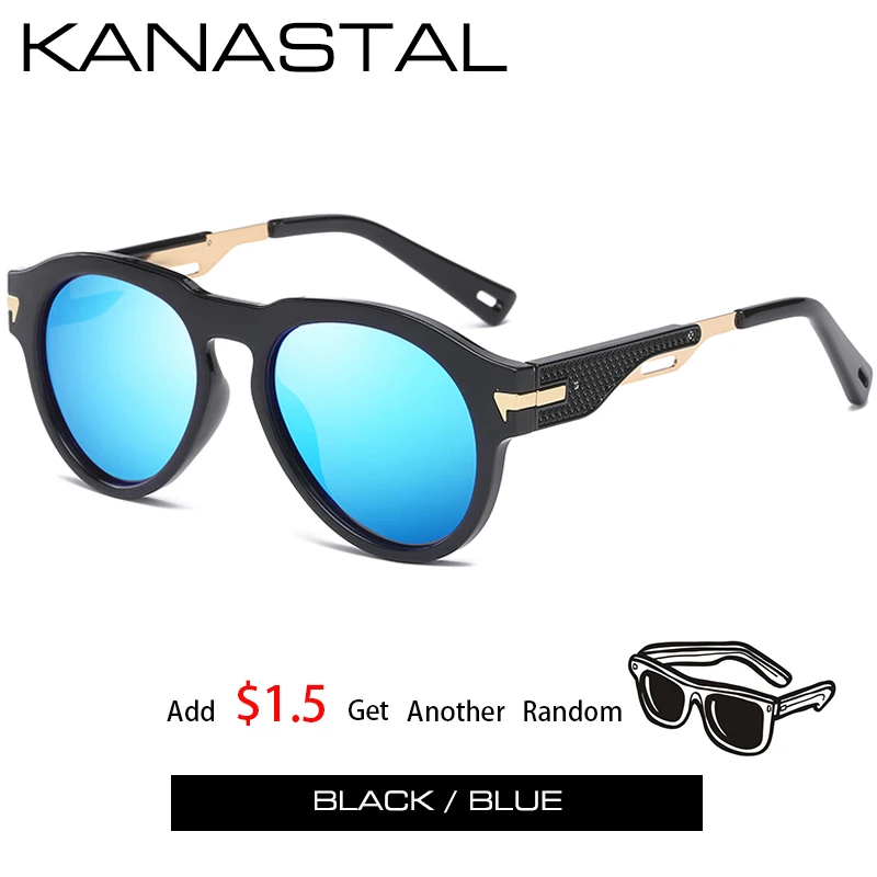 IceBlue2 KANASTAL классические мужские поляризованные солнцезащитные очки Женские винтажные брендовые дизайнерские солнцезащитные очки ретро-оттенки очки Oculos de sol UV400 - Цвет линз: IceBlue2