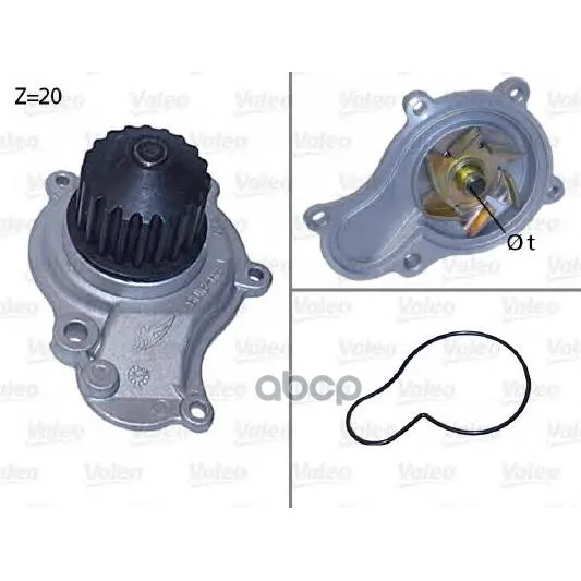 Насос Водяной Chrysler Pt Cruiser/Stratus/Voyager 2.4 95- Valeo 506605 Valeo арт. 506605