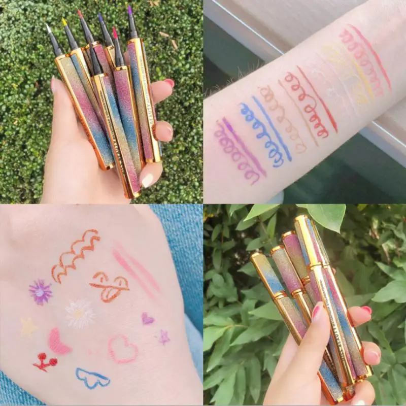 6 Colors Star Colorful Eyeliner Pencil Waterproof Pen Precision Long-lasting Liquid Eye Liner Smooth Make Up Tools TSLM1 |