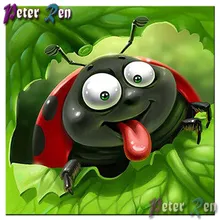 5d Diamond Painting full Square\Round Rhinestone Embroidery Mosaic Cute ladybug sticking tongue pictures Handmade Children gift 5d Diamond Painting full Square\Round Rhinestone Embroidery Mosaic Cute ladybug sticking tongue pictures Handmade Children gift