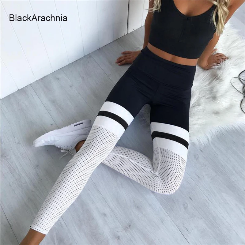 Женские леггинсы для фитнеса и спортзала BlackArachnia уличные штаны эластичные брюки