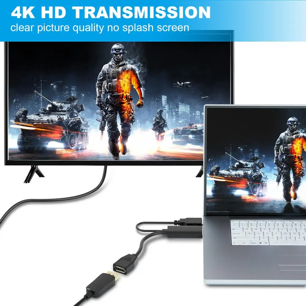 Удлинитель hdmi кабель UHD 4K hdmi в dp конверсионная линия с USB 2,0 мощность для hdmi PC дисплей для ноутбука