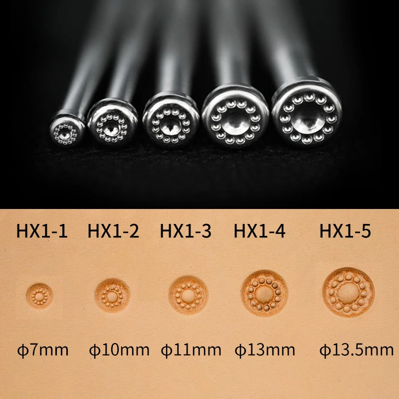 SOZO HX1 Leather Stamping Tool Flower Centers 12 Seed Leather Working Carving Embossing Printing Stamps 304 Stainless Steel