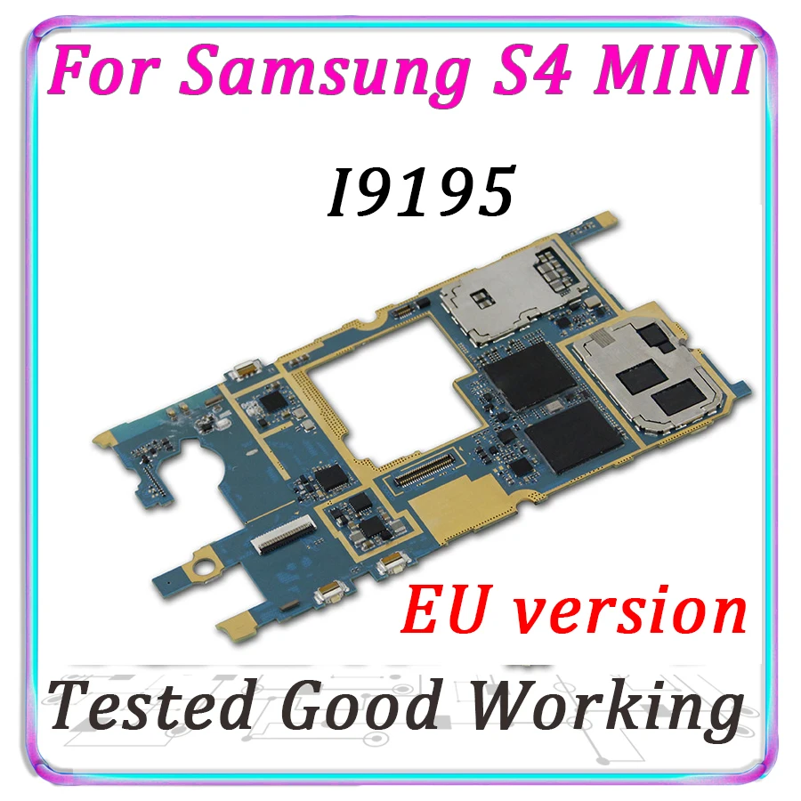 Оригинальная Европейская версия для samsung Galaxy S4 MINI I9195, материнская плата Android с полным чипом, логическая плата, протестированная, хорошая пластина