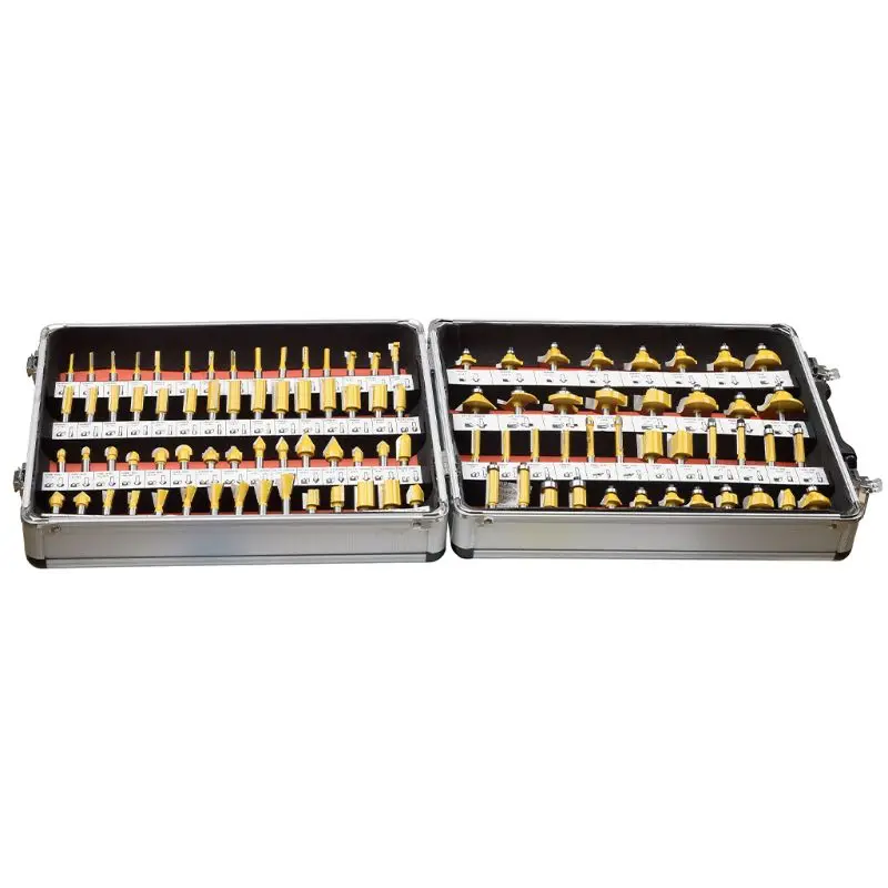 

100pcs/set 1/4 Inch Shank Cemented Carbide Router Bit Woodworking Milling Cutter