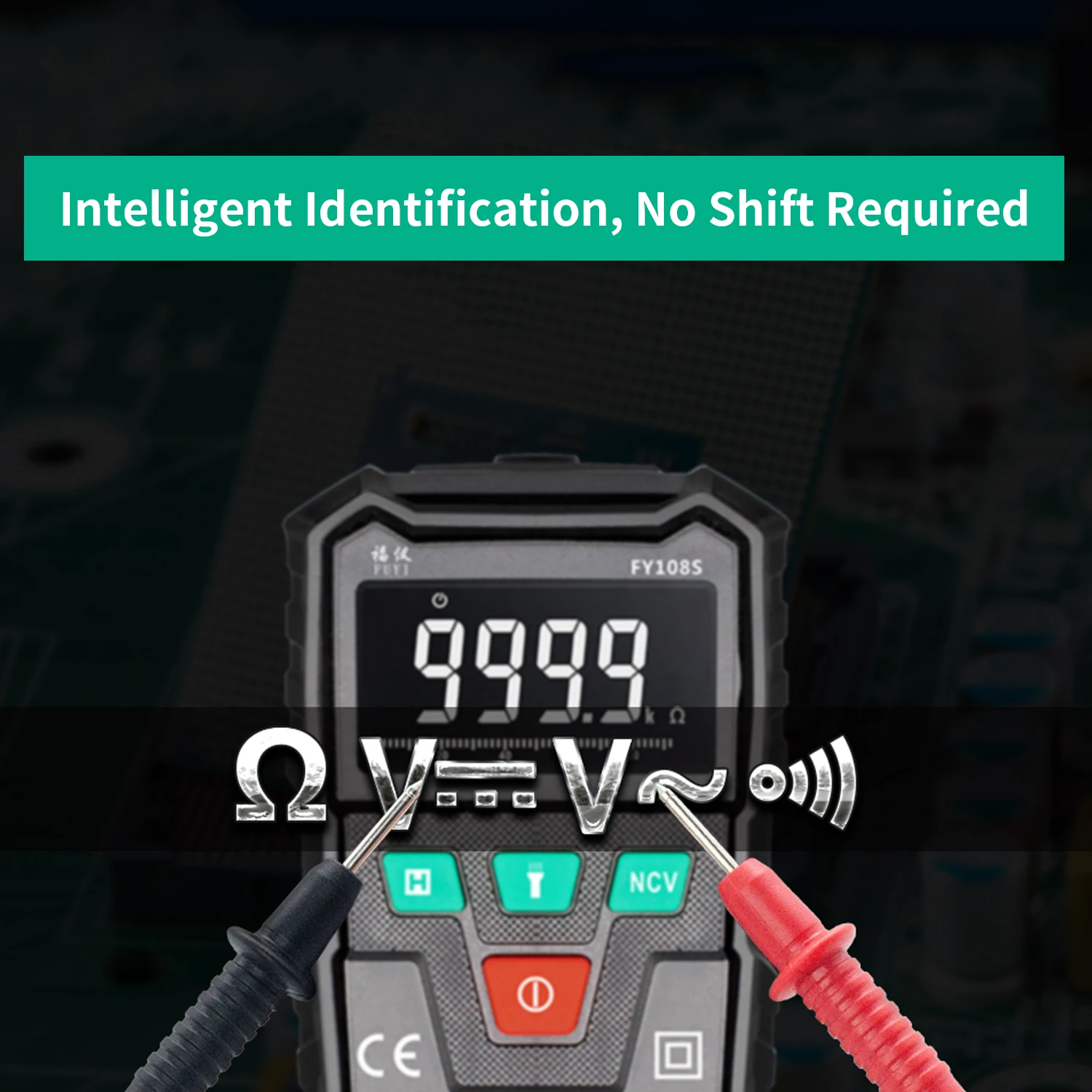 FUYI FY108S 9999 Counts True RMS Digital Multimeter Palm Size Automatic Multimeter Handheld Mini Universal Meter High-precision