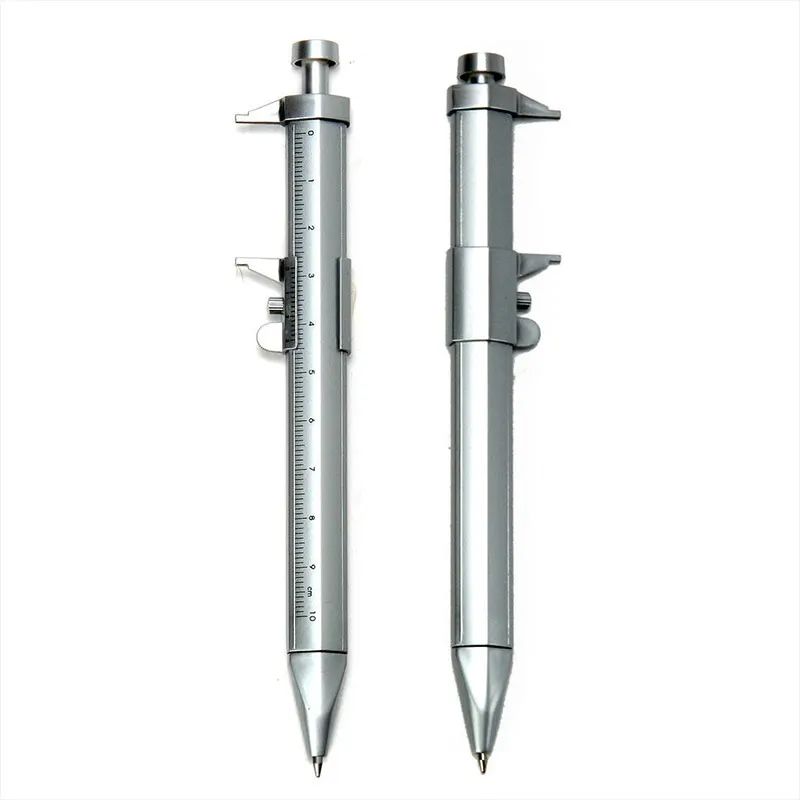 다기능 1.0mm 팁 젤 잉크 펜 버니어 캘리퍼스 롤러 볼펜, 도매, 블루 블랙 잉크 볼펜, 3 개/5 개