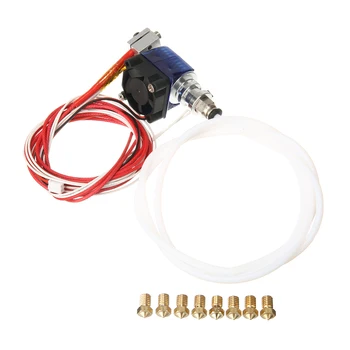 

1 Set 3D Printer Parts V6 Extruder Bowden All Metal J-head + 8Pcs Nozzles Reprap Hotend 3D Printer Replacement Parts Durable