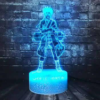 

3D Uzumaki Naruto Body Japan Anime Cartoon LED Room Boy Decor Night Lamp Holiday Party Supply Luster Friends Xmas lamp Kids Toy