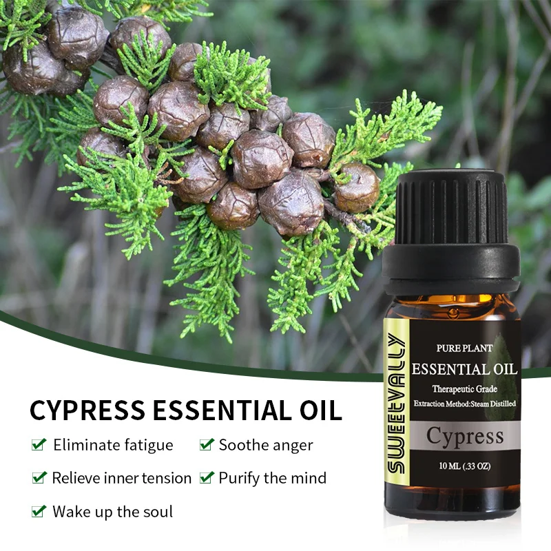 

Sweetvally Cypress Pure Essential Oils For Aromatherapy Diffusers Essential Oils Organic Body Relieve Stress Oil Skin Care Oil