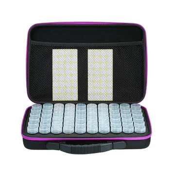 

60 Bottles Diamond Storage Box Diamond Embroidery Painting Accessory Tool Drill Jewelry Beads Storage Hand Bag Container Holder