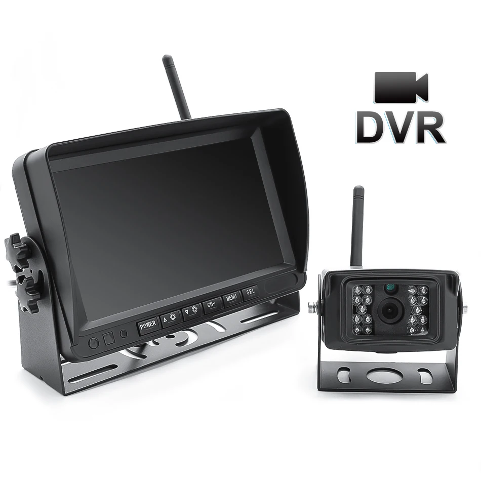 Новая AHD беспроводная камера заднего вида и DVR рекордер мониторинг для грузовика/прицепа/автобуса/RV/пикапа/прицепа