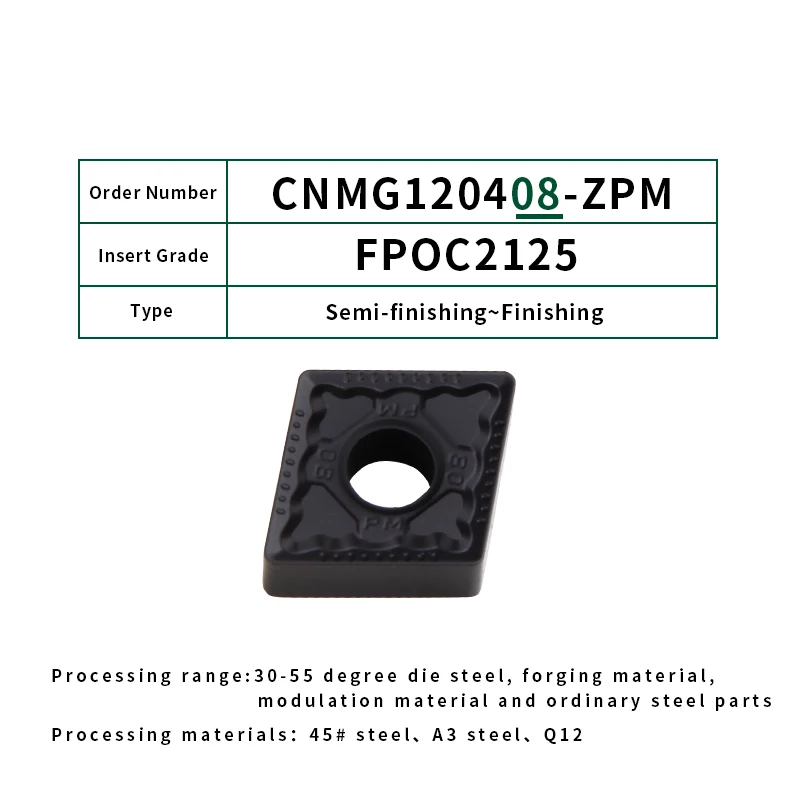 FivePears 10 шт. CNMG120404/08 12-MA MS TM ZEM ZPM внешний твердосплавный инструмент для обработки деталей вращения вставки токарно-винторезные станки с ЧПУ с резьбовой головкой, режущий инструмент