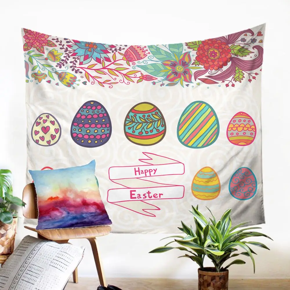 

Easter Eggs Design Tepestry Easter Decoration Dorm Decor Company Adornment Macrame Panel Wall Hanging Carpet