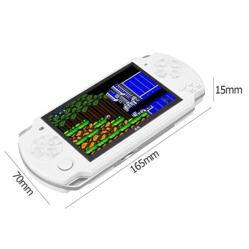 ALLOYSEED X6 портативная игровая консоль 8 Гб памяти 4," lcd цветной видео игровой плеер ТВ выход игровой автомат Поддержка MP3/MP4