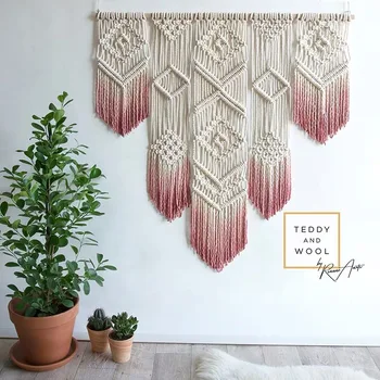 

100% Cotton Tapestry Wall Hanging Bohemian Decoration for Home Nordic Dyed Tapestry Geometric Hand Wash Woven Muslim Plain Dyed