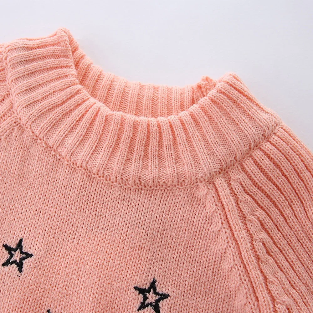 Свитера для маленьких девочек с вышивкой в виде звезд|girls sweater|toddler girl sweaterchildren top |