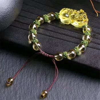 

Natural Stone Beads Bracelets Bangles Lucky Pixiu Brave Troops Couple Bracelet Handmade Braide Energy Bracelets Dropship