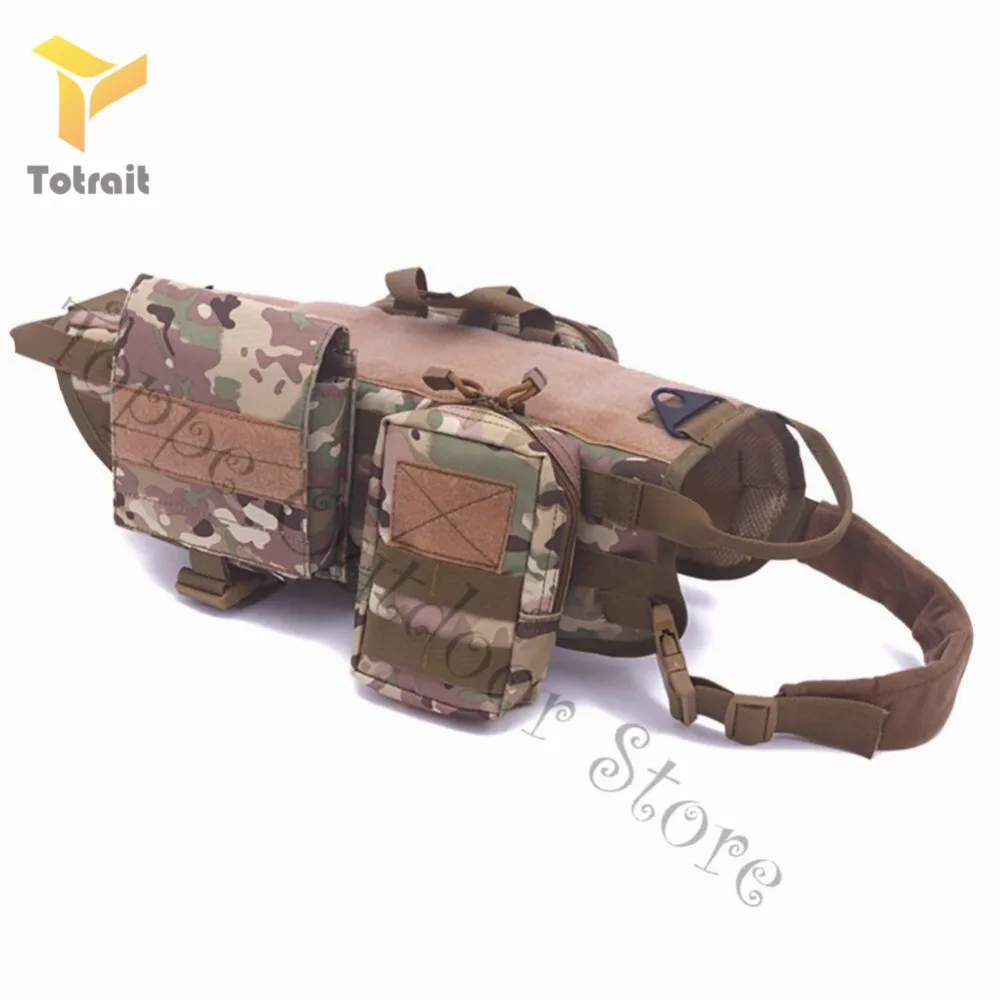 TOtrait Военная Тактическая собачья жгут K9 Рабочая собачья жилетка для прогулок, походов, охоты, уличной военной подготовки для средних и больших собак