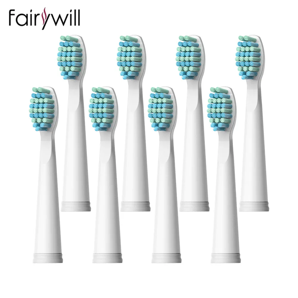 Fairywill – brosse à dents sonique électrique, têtes de rechange, 8 têtes pour FW-507 FW-508 FW-917
